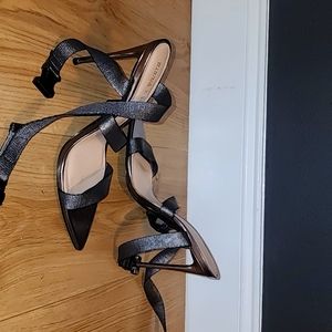 Strappy ankle wrap heels
